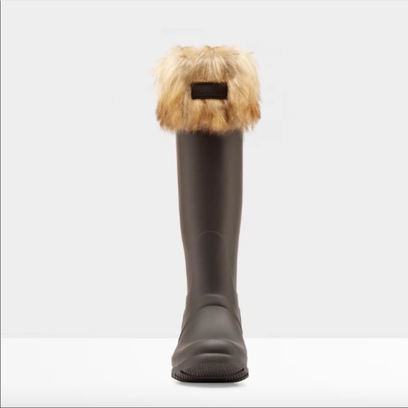 Hunter Accessories - HUNTER Original Tall Faux Fur Cuff Boot Socks